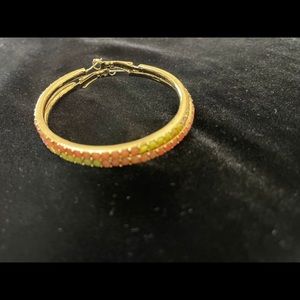Golden hoop earring